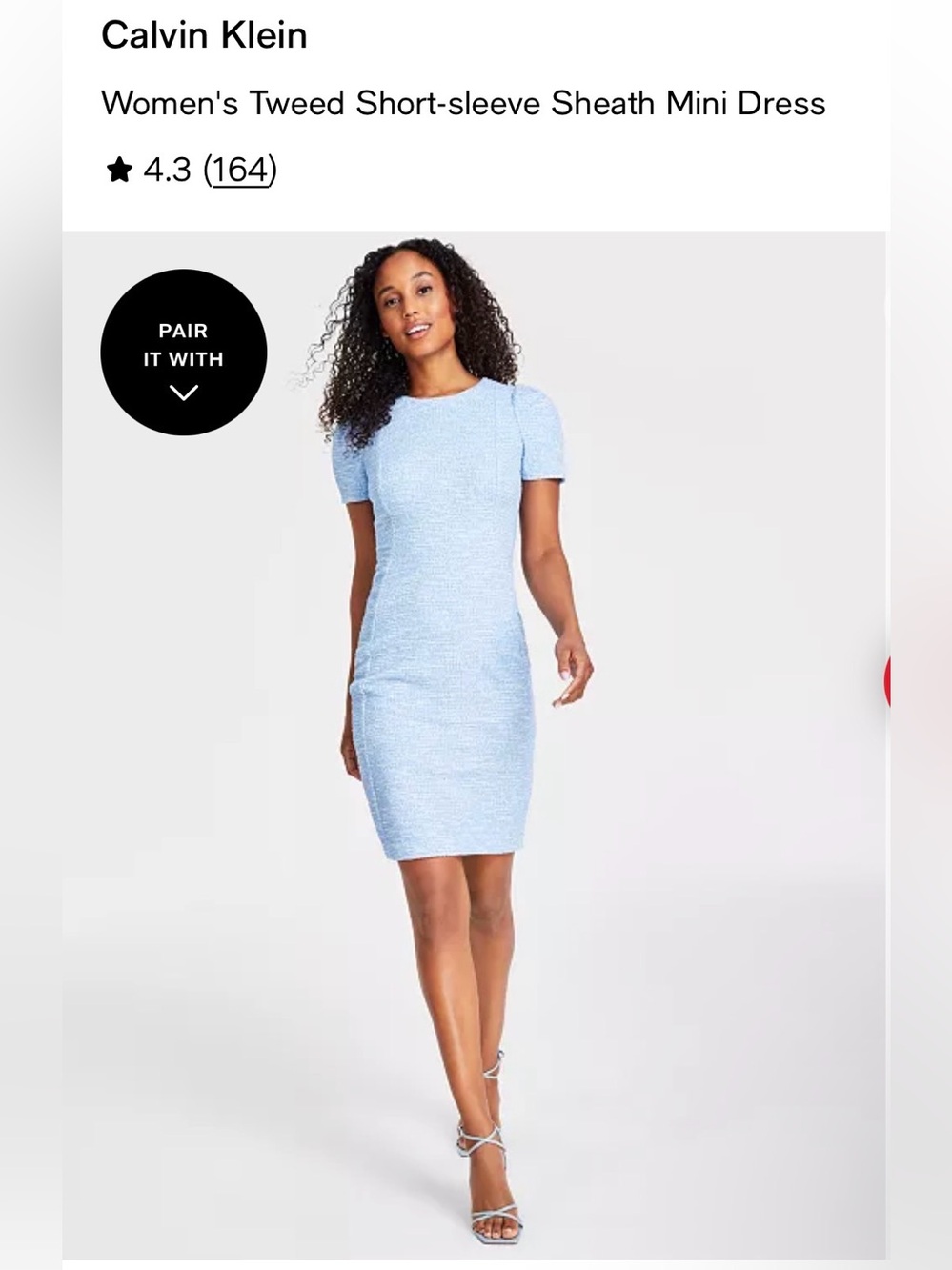 NWT Calvin Klein Tweed Dress